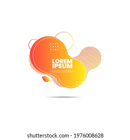 Set of abstract modern graphic elements. Dynamical colored forms and line. Gradient abstract banners with flowing liquid shapes.