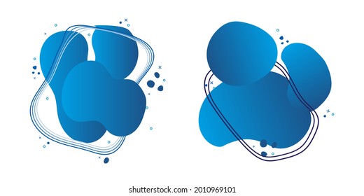 Set of abstract modern graphic elements. 
