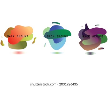set of abstract modern graphic elements Dynamic patterns and lines gradient abstract banners with fluid shapes Template for logo design, flyer or presentation. Vector background with warm and cool ton
