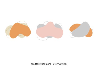 Set of abstract modern graphic elements. Dynamical colored forms and line. Gradient abstract banners with flowing liquid shapes. Template for the design of a logo, flyer or presentation. Vector.