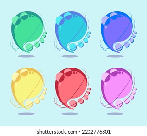 Set of Abstract Modern Graphic Elements. Set of Liquid Gradient Shapes and Banners.