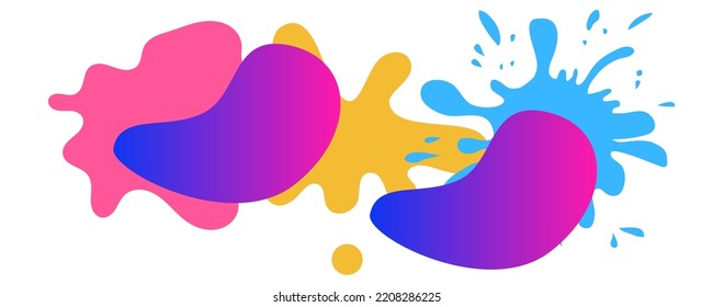 Set of abstract modern graphic elements. Dynamical colored forms and line. Gradient abstract banners with shapes. Template for the design of a logo, flyer or presentation. Vector.
