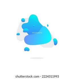 Set of abstract modern graphic elements. Dynamic colored shapes and lines. Gradient abstract banner with flowing liquid shapes. Template for logo design, flyer or presentation. Vector.	