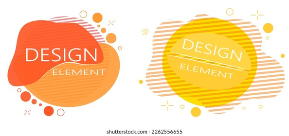 Set of abstract modern graphic elements. Dynamical colored forms and line. Gradient abstract banners with flowing liquid shapes. Template for the design of a logo, flyer or presentation
