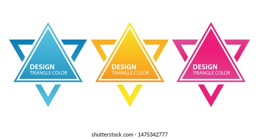 set of abstract modern graphic. triangle shape colorful. gradient abstrac banners. flyer or presentation