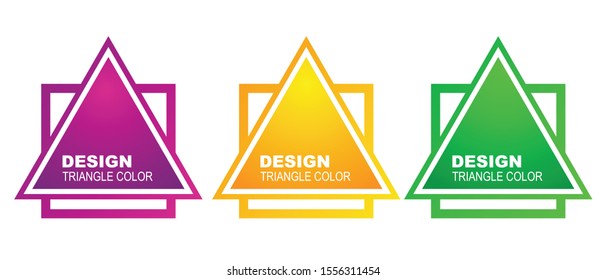 set of abstract modern graphic. triangle shape colorful. gradient abstrac banners. flyer or presentation