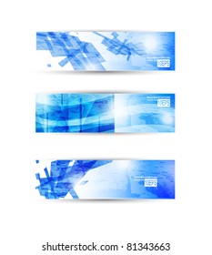 Set of abstract modern header banner for business flyer or website
