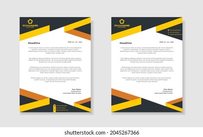 set of Abstract modern letterhead design template isolated on white backgroud.