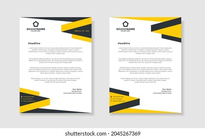 set of Abstract modern letterhead design template isolated on white backgroud.