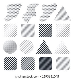 Set of abstract modern line shapes. Design element for poster, card, banner, sign, flyer. Vector illustration