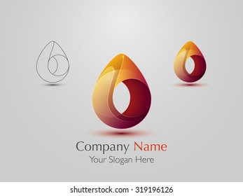 Set of abstract modern logo design. Creative icon. Vector illustration