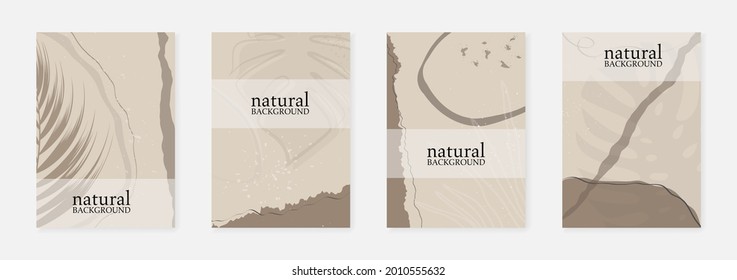 set of abstract modern natural background templates for posters, flyers, brochures vector illustration