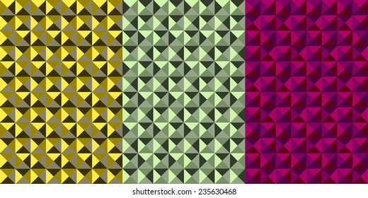 Set abstract modern seamless pattern. Vector illustration.