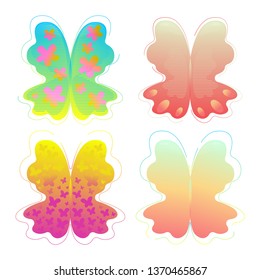 Set of abstract modern shapes. Gradient abstract shapes with flowing liquid elements. Graphic resources for the design of a logo, flyer or presentation.