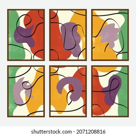 conjunto de formas abstractas y modernas con diseño de líneas