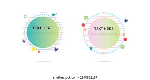 Set of abstract modern shapes. nice color elements. Abstract fluid banners with geometric shapes for your post design