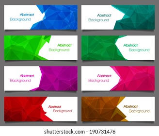 Set of  abstract modern style banners. Vector illustration.