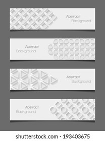 Set of abstract modern style banners. Vector illustration. 