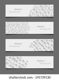 Set of abstract modern style banners. Vector illustration. 