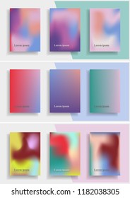 Set of abstract modern trendy background cover posters, banners, flyers or placards. Vector illustration. 