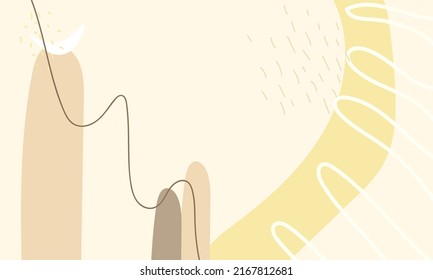 Set of abstract modern vector backgrounds, illustration. Circles, lines, curves, dots, patterns, arc, stripes. Elegant boho concept. For web, design, postcards, room decor