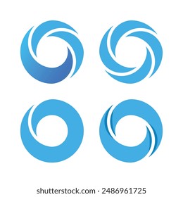 set of abstract modern water logo design. Premium Vector