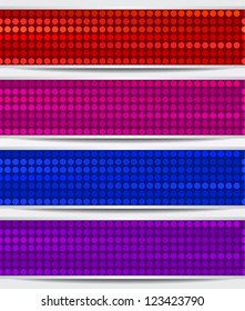 Set Of Abstract Mosaic Banners