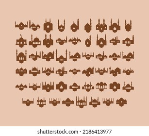Set of Abstract Mosque Illustration 