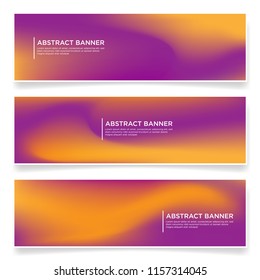 set of abstract motion blur banner template with modern concpet use for web header and print vector esp 10