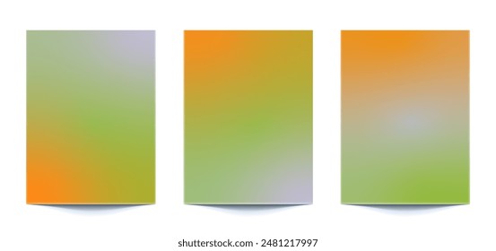set abstract multi color gradient backgrounds of vibrant colors with pastel colors. For covers, wallpapers, brands, social media and other mobile projects