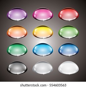Set of abstract multi-color backgrounds stylized as a liquid, vector illustration