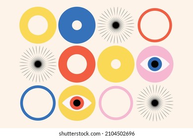 Abstrakte, mehrfarbige Formen, bunte Formen für Design, Poster, Banner, Deckel, Tapeten