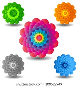 Set of abstract natural shapes, logos