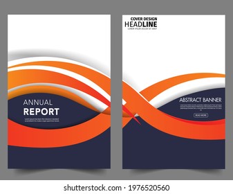 Set Abstract orange geometric modern annual report flyer Brochure leaflet, the presentation cover, magazine advertising. cover with an abstract background. vector template layout of A4 format