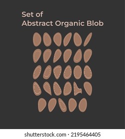 set of abstract organic blob
