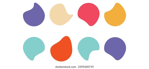 set of Abstract Organic blob shape collection icon. blob shape vector illustration.