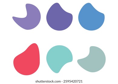 set of Abstract Organic blob shape collection icon. blob shape vector illustration.