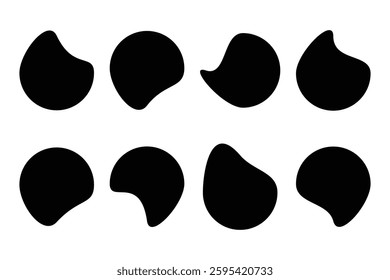set of Abstract Organic blob shape collection icon. blob shape vector illustration.