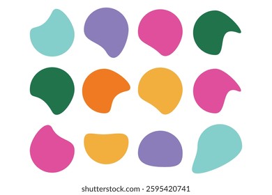 set of Abstract Organic blob shape collection icon. blob shape vector illustration.