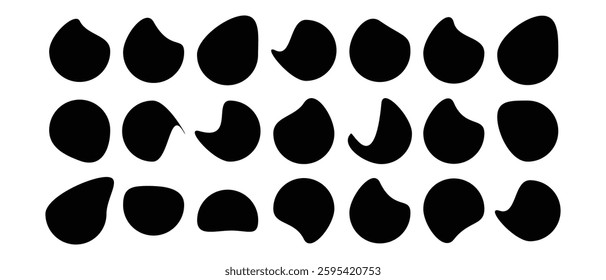 set of Abstract Organic blob shape collection icon. blob shape vector illustration.