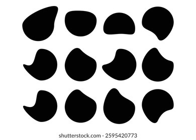 set of Abstract Organic blob shape collection icon. blob shape vector illustration.
