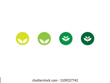 Set of abstract organic design element - eco and bio circle badge, Vector tree logo.Save the world concept.