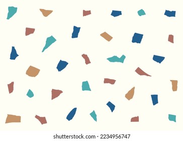 Set of abstract organic objects free forms shapes doodle modern background granite