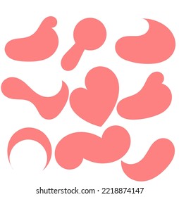 Conjunto de formas orgánicas abstractas. Juego de vectores de blobs fluidos. Blob orgánico.