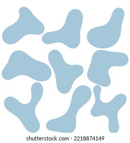Conjunto de formas orgánicas abstractas. Juego de vectores de blobs fluidos. Blob orgánico.