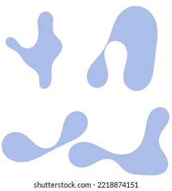 Set of abstract organic shapes. Fluid blob vector set. Organic Blob.