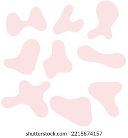 Set of abstract organic shapes. Fluid blob vector set. Organic Blob.