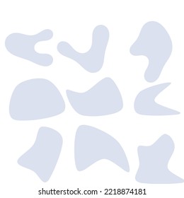 Set of abstract organic shapes. Fluid blob vector set. Organic Blob.
