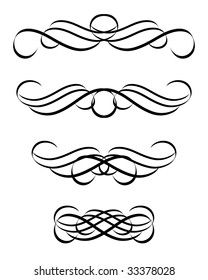 Set of abstract ornament in vintage style. Vector-Illustration.