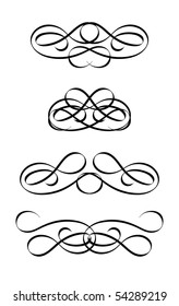 Set of abstract ornament in vintage style. Vector-Illustration